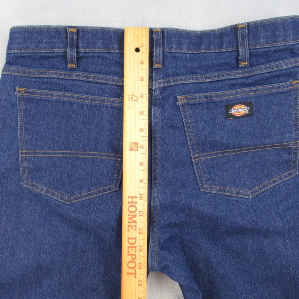 Dickies Flex Mens Regular Fit Straight Leg Jeans Dark Blue DD800RNB 34x32